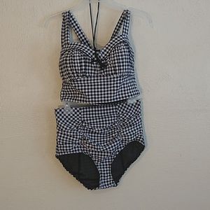 Torrid buffalo checked 2 piece swim suit